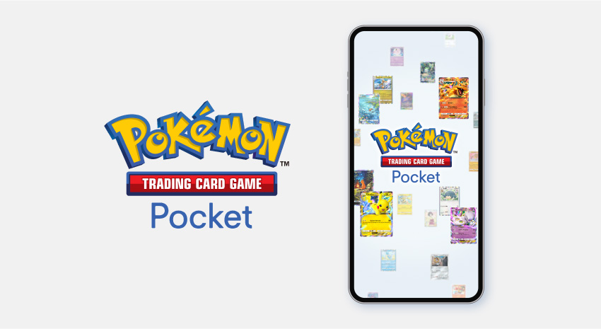 スマートフォン向けアプリ「Pokémon Trading Card Game Pocket」の一部のデザインのイメージ